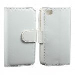 Wholesale iPhone 5C Simple Flip Leather Wallet Case (White)